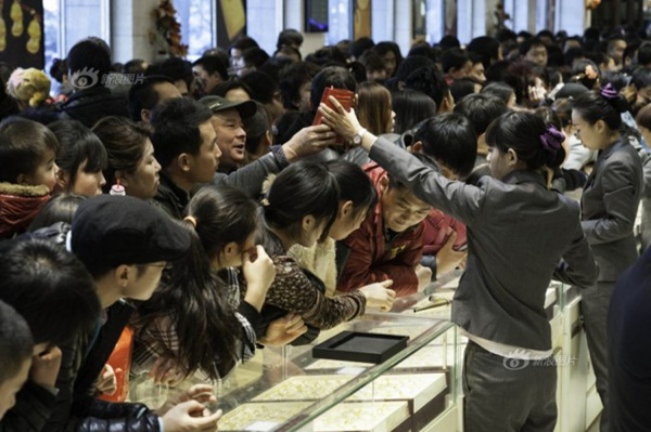 Aranyvásárlási roham Kínában