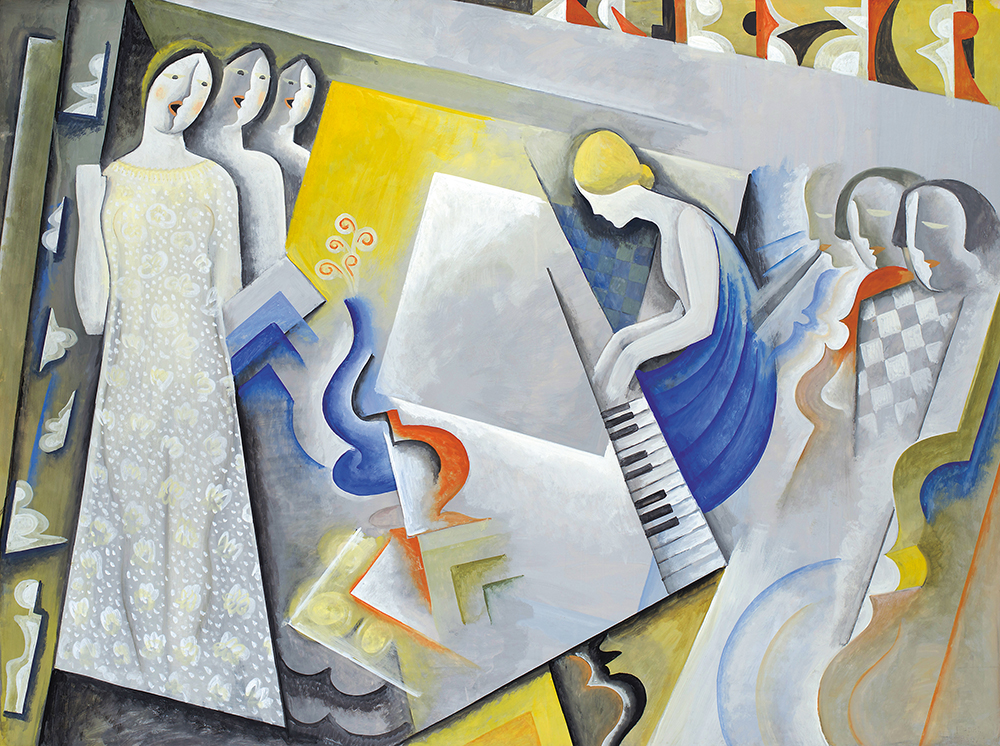 96 millió forintért vásárolták meg Kádár Béla Zenészek című festményét a Virág Judit Galéria tavaszi aukcióján