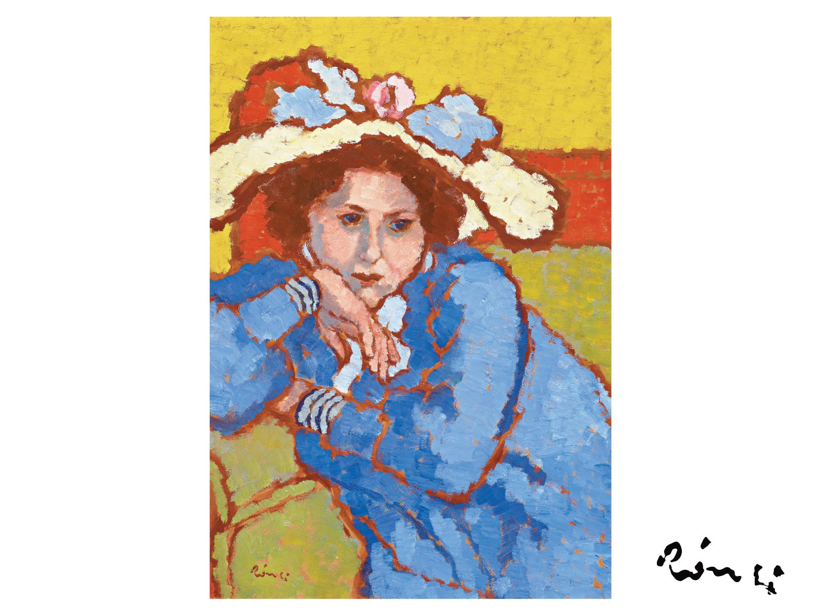 75,6 millió forintért kelt el Rippl-Rónai József Kékruhás lány virágos kalapban című festménye a BÁV őszi aukcióján