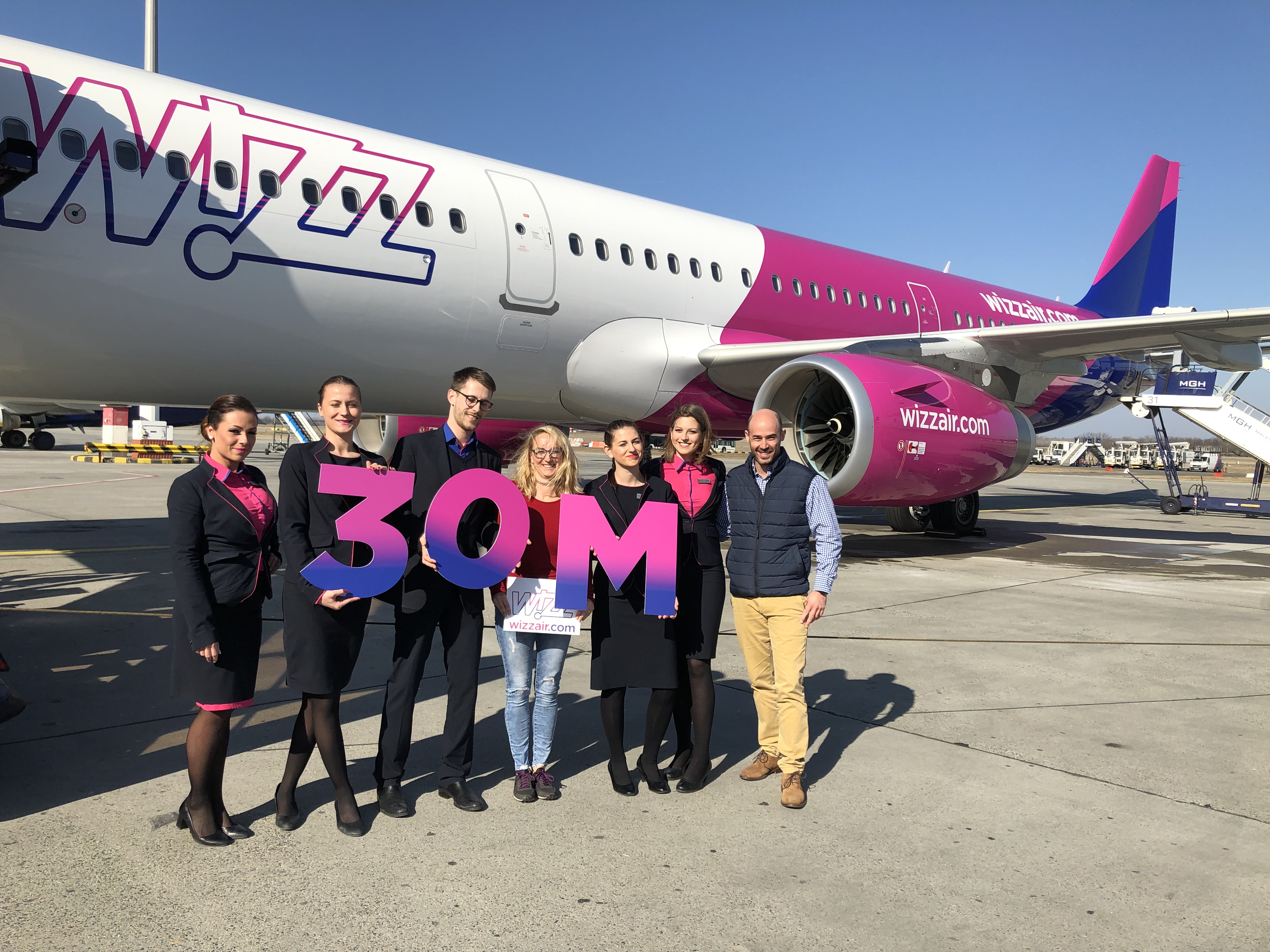 Újabb Wizz Air-mérföldkő: 30 millió utas a magyarországi járatokon