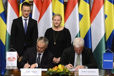 Együttműködési megállapodást kötött a Volvo és a Rába