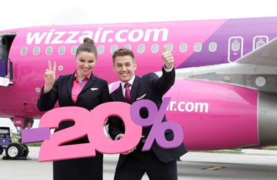 A Wizz Air 20 százalékkal csökkenti jegyárait