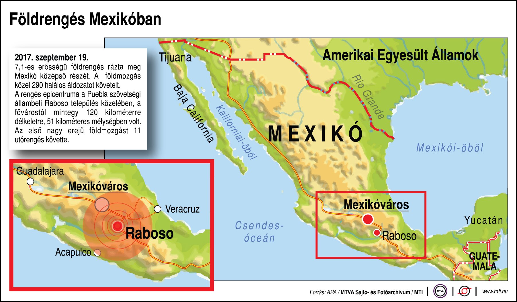 Ilyen volt a mexikói földrengés - ábrán mutajtuk