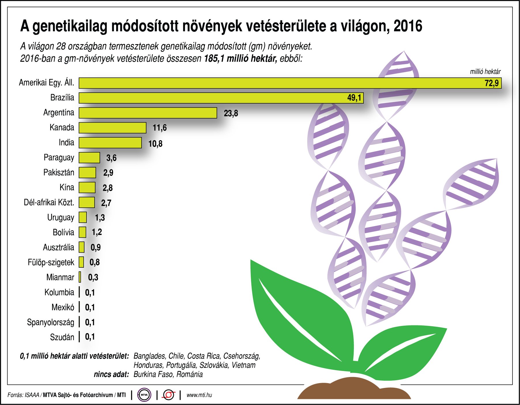 Itt van a legtöbb genetikailag módosított növény - ábrán mutatjuk