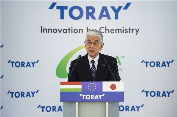 A japán Toray 127 milliárd forintos beruházást hajt végre Nyergesújfalun