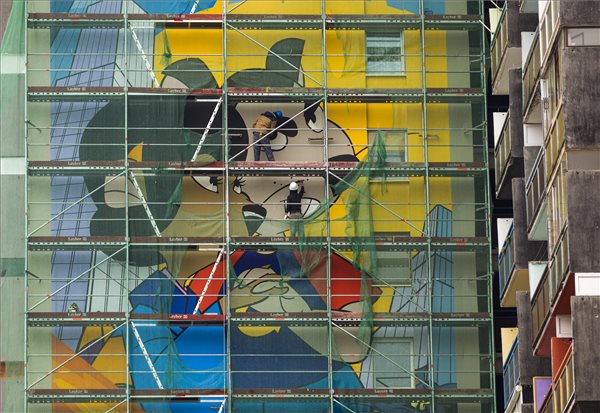 Újabb fővárosi tűzfalfestés készült el