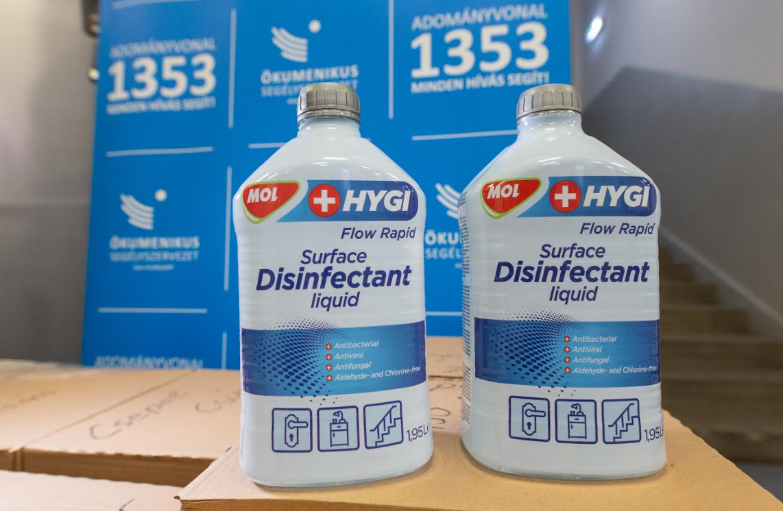 45 ezer liter Hygit adományozott idén a MOL