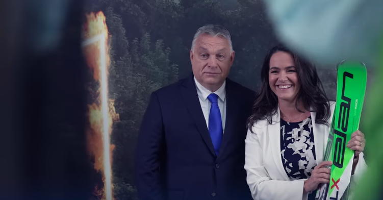 Síléccel és bicajjal kampányol Orbán Viktor - a hazaszeretet a legfontosabb