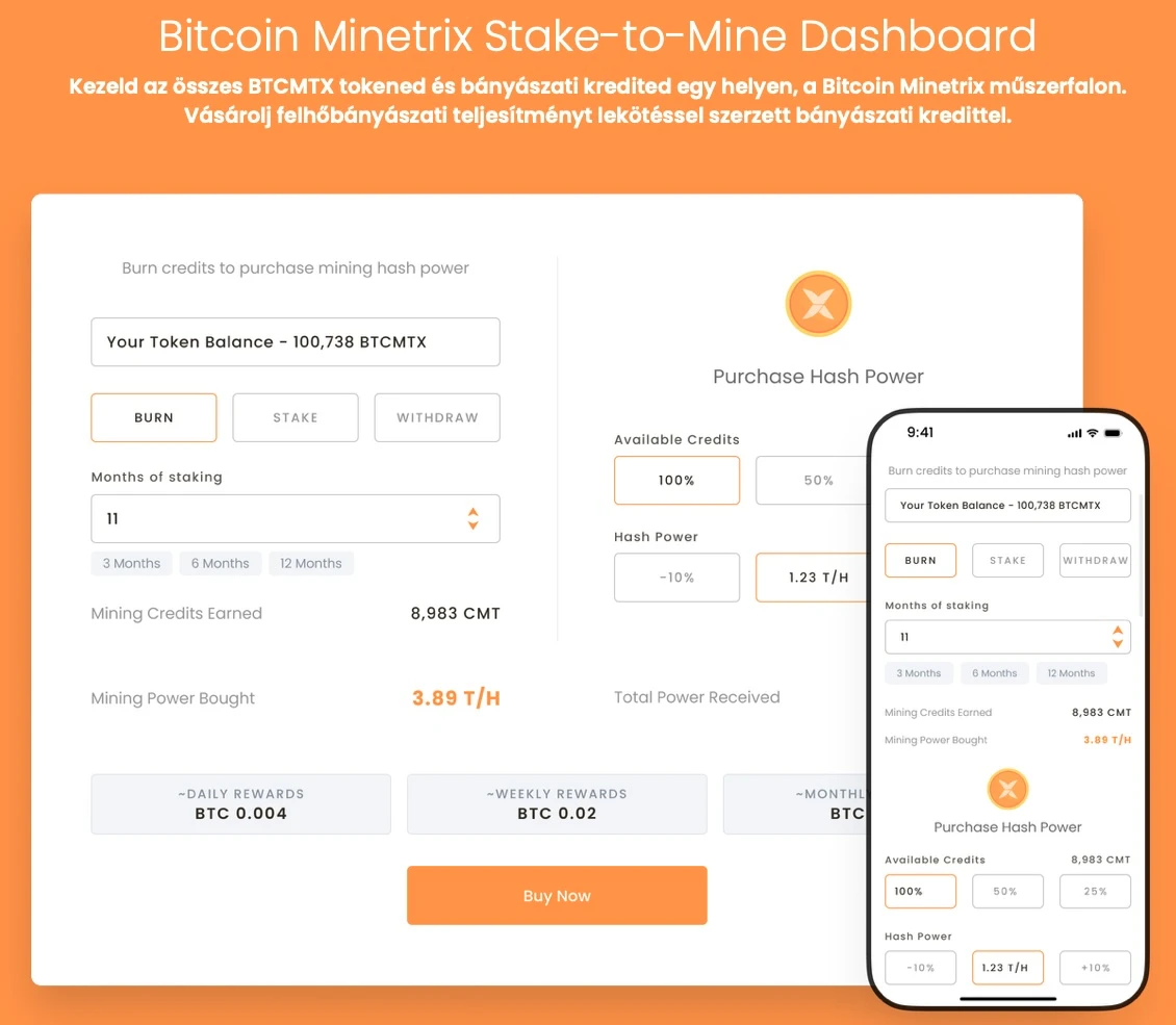 bitcoin minetrix stake