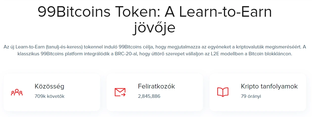 99bitcoins kriptovaluta token előértékesítés