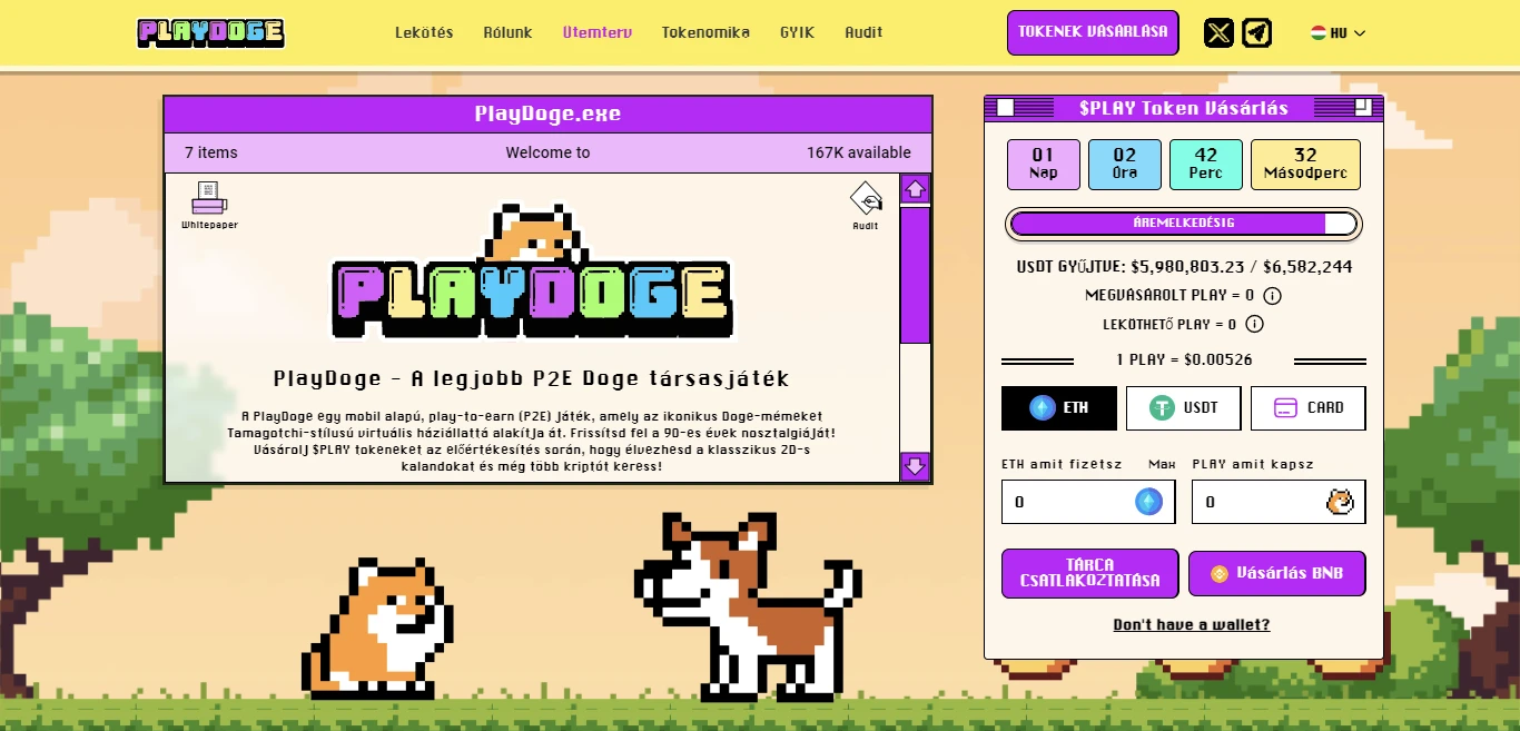 Playdoge kripto előértékesítés