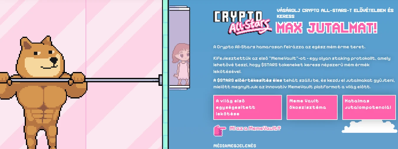 Crypto All Stars kriptovaluta előértékesítés