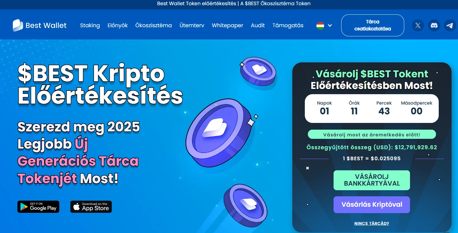 Best Wallet Token kripto előértékesítés