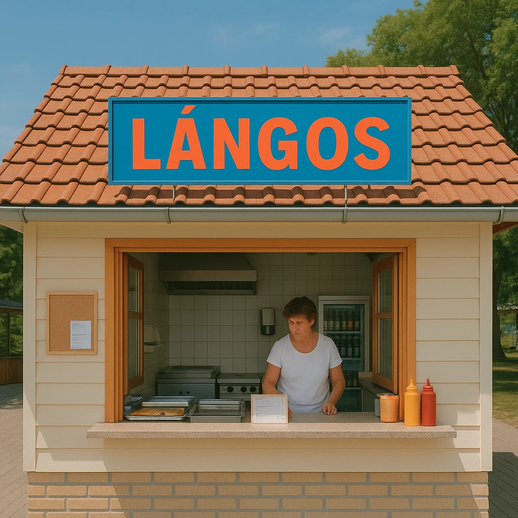 lángosos büfé a Balatonon