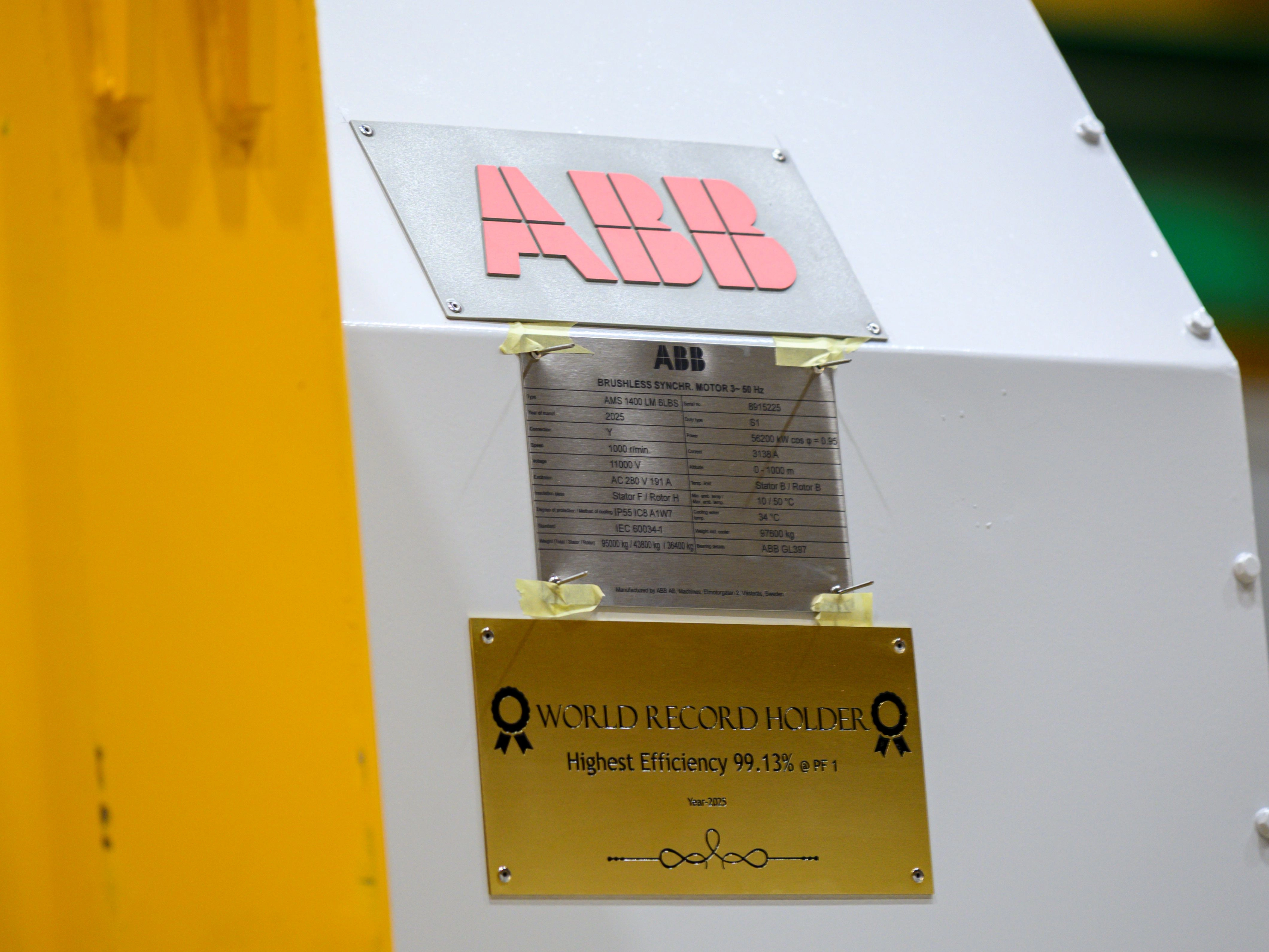 Új világrekord az ABB villanymotorja által elért 99,13%-os energiahatékonyság
