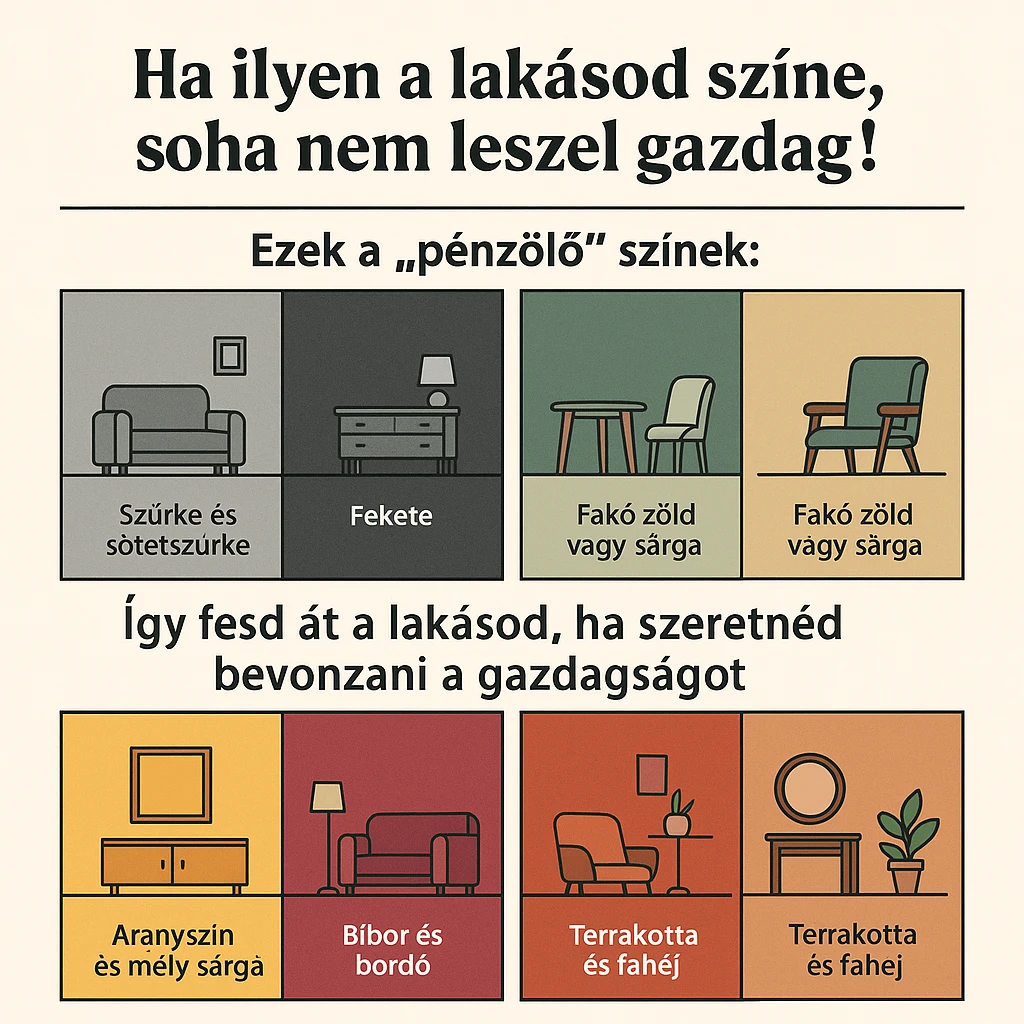 Ha ilyen a lakásod színe, soha nem leszel gazdag! Pénzenergia titkok
