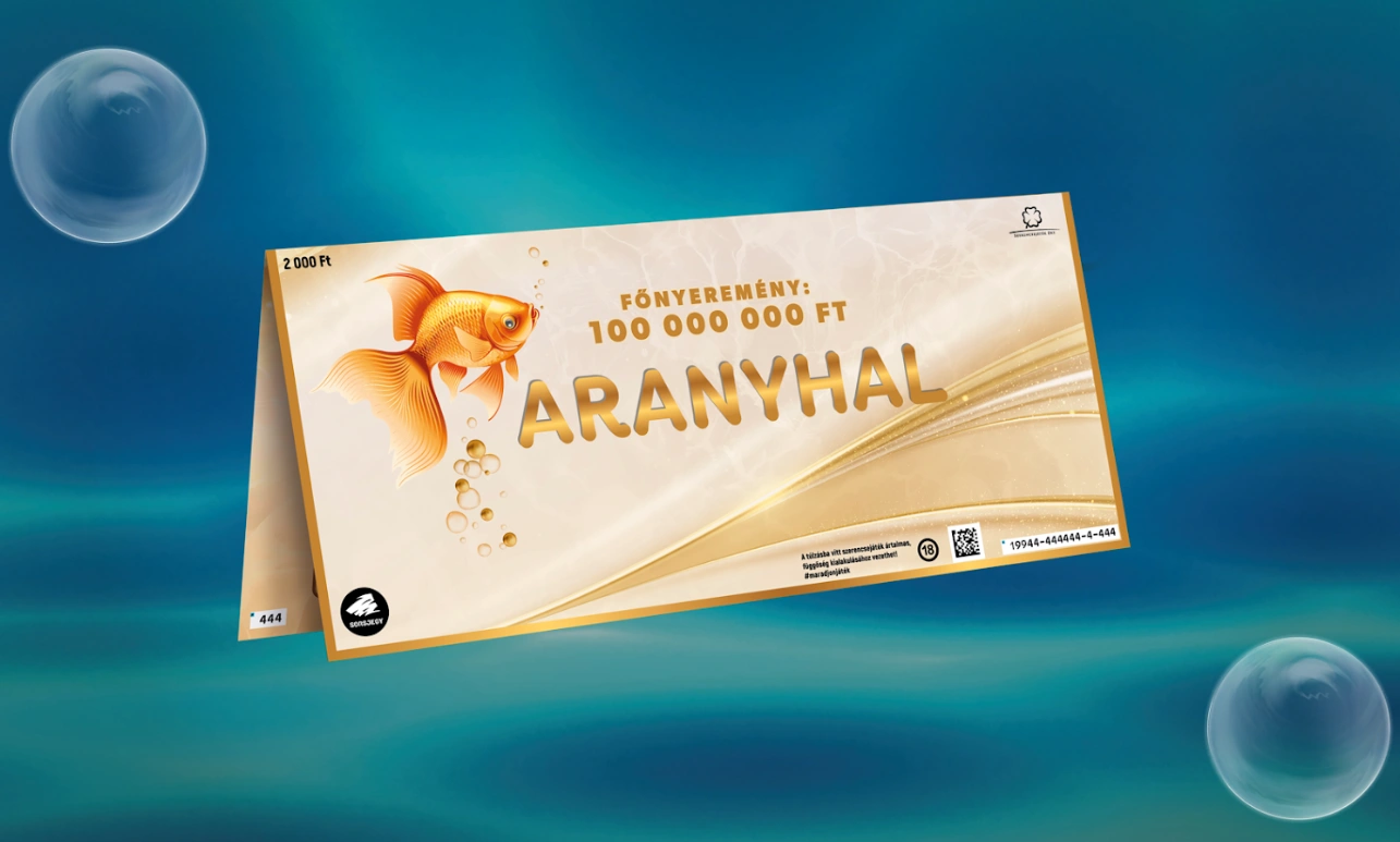 Fogd ki te is az aranyhalat: itt a Szerencsejáték Zrt. új nyári sorsjegye!
