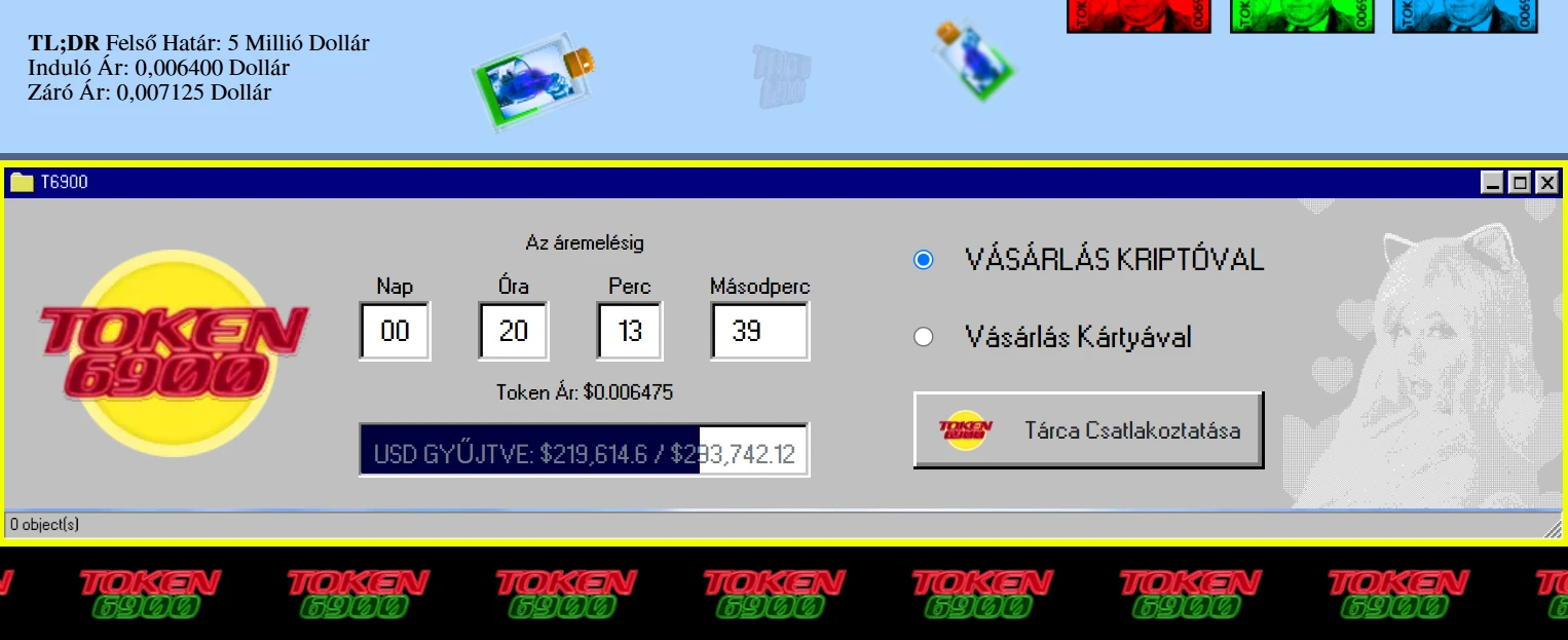 Token6900 kriptovaluta előértékesítés