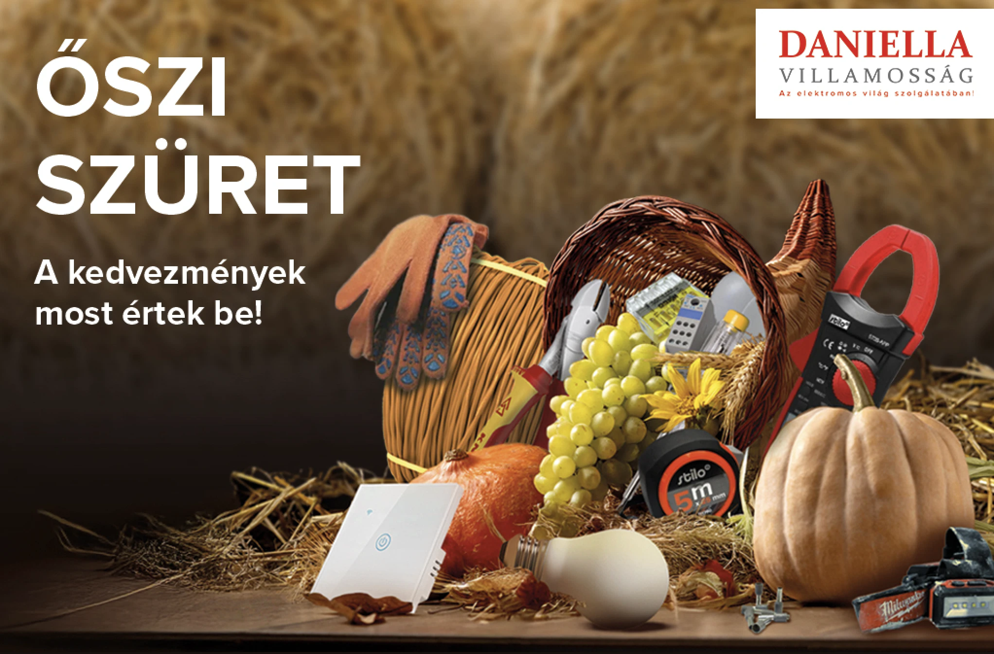 Őszi Szüret Akció a Daniellánál – Villamossági kedvezmények minden kategóriában