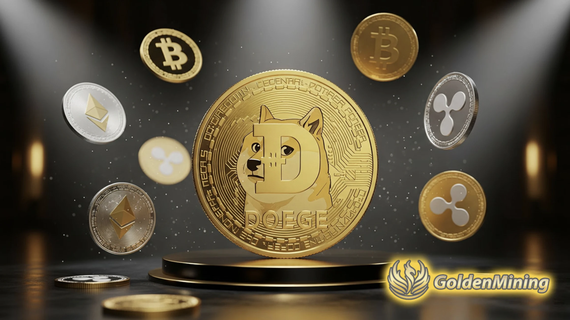 Dogecoin zuhan, Doge tulajdonosok a GoldenMininget választják, hogy akár stabil napi 7 ezer dollárt keressenek
