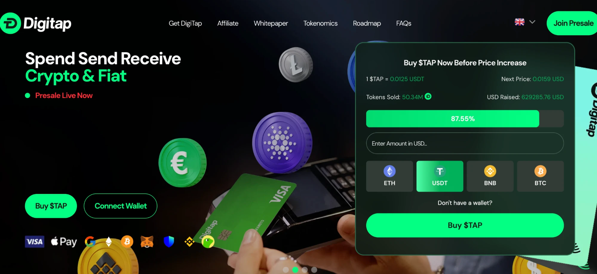 digitap kriptovaluta előértékesítés