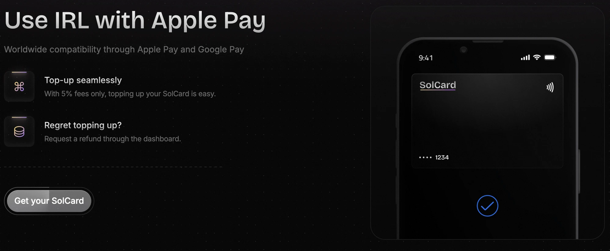 use irl with apple pay