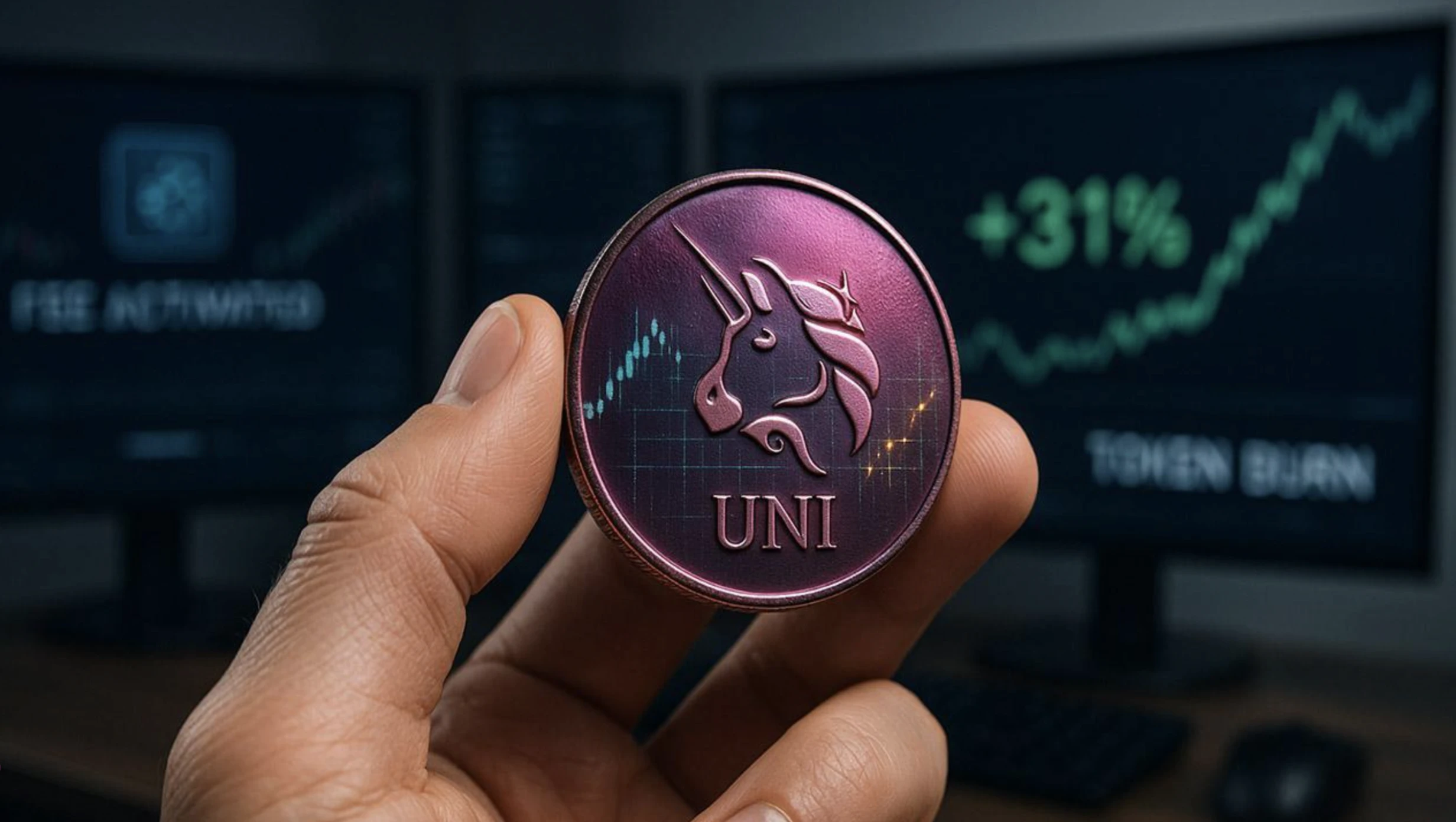 A UNI árfolyama 31%-kal emelkedett, miután a Uniswap alapítója díjak bevezetését, tokenégetést és egységes irányítást javasolt