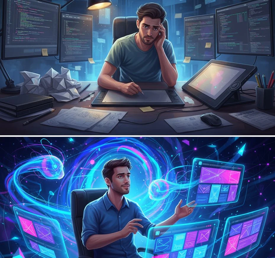 A webdesign új korszaka: a mesterséges intelligencia eszközei átalakítják a kreatív munkát