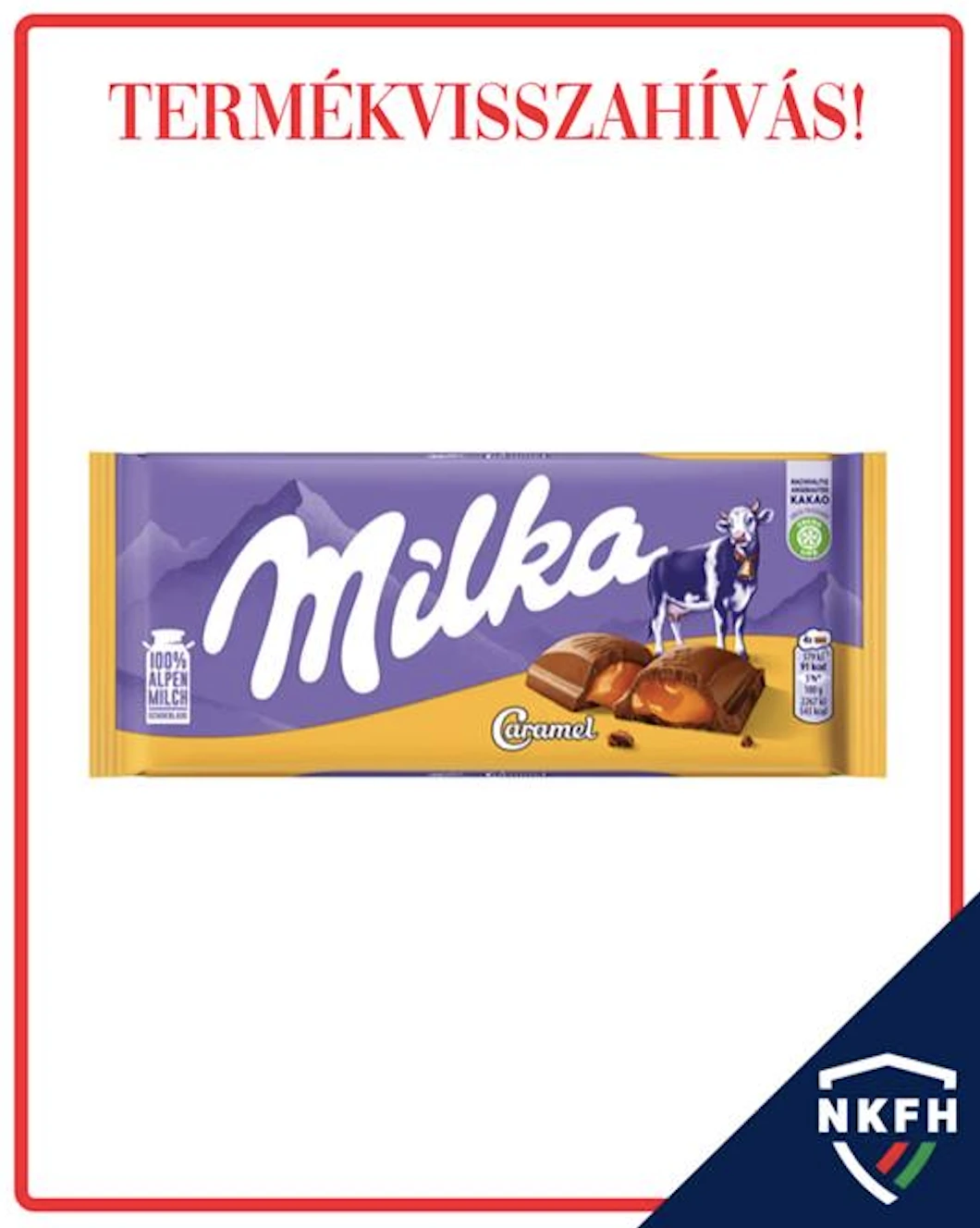 Ne edd meg! Vidd vissza a boltba a Milka Caramel táblás csokit, mert gond van vele