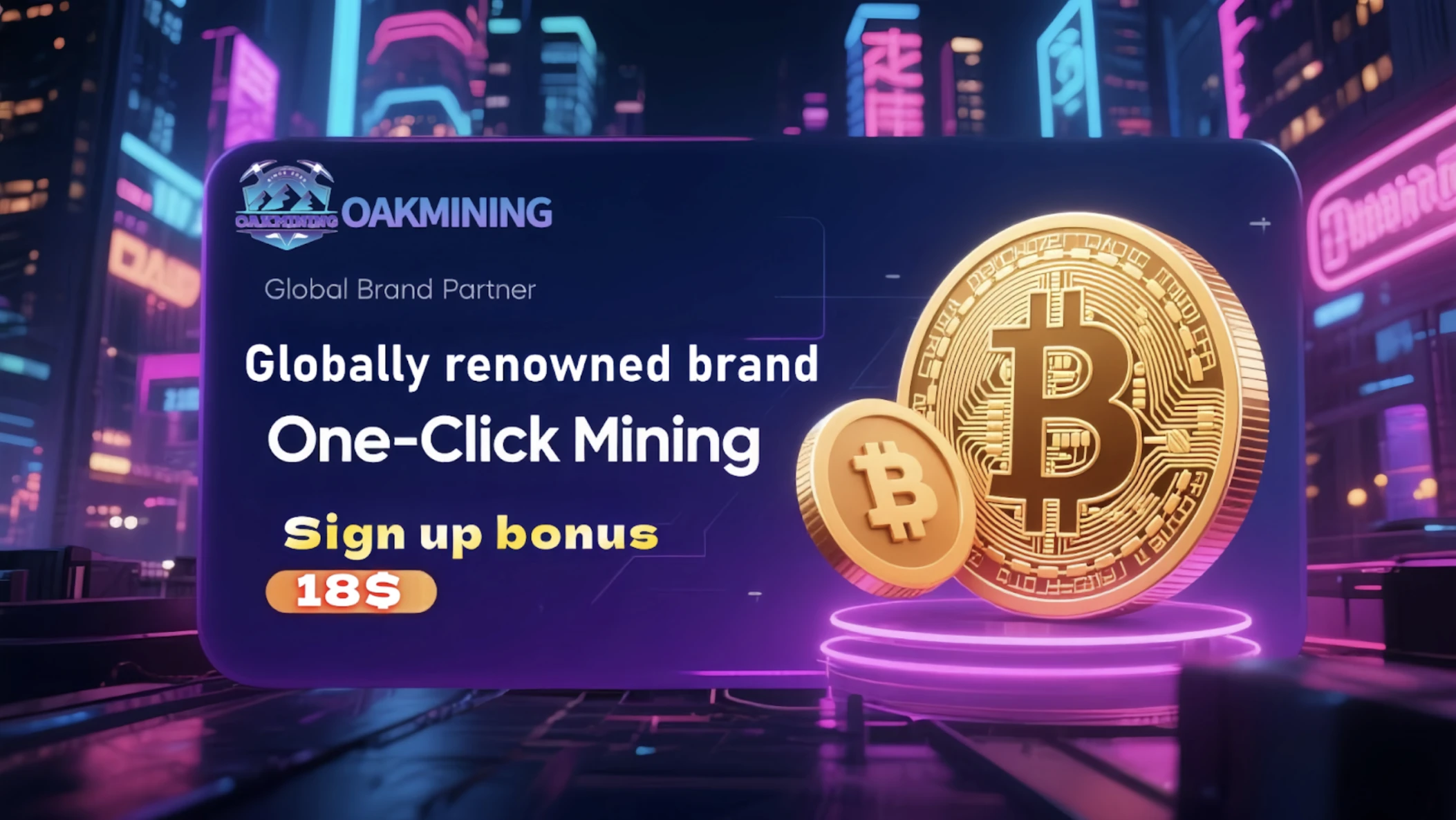 Napi akár 7 899 USD bevétel biztonságos felhőbányászattal – Az Ön gyorsított útja a kriptós bevételszerzéshez az Oak Mininggel kezdődik!