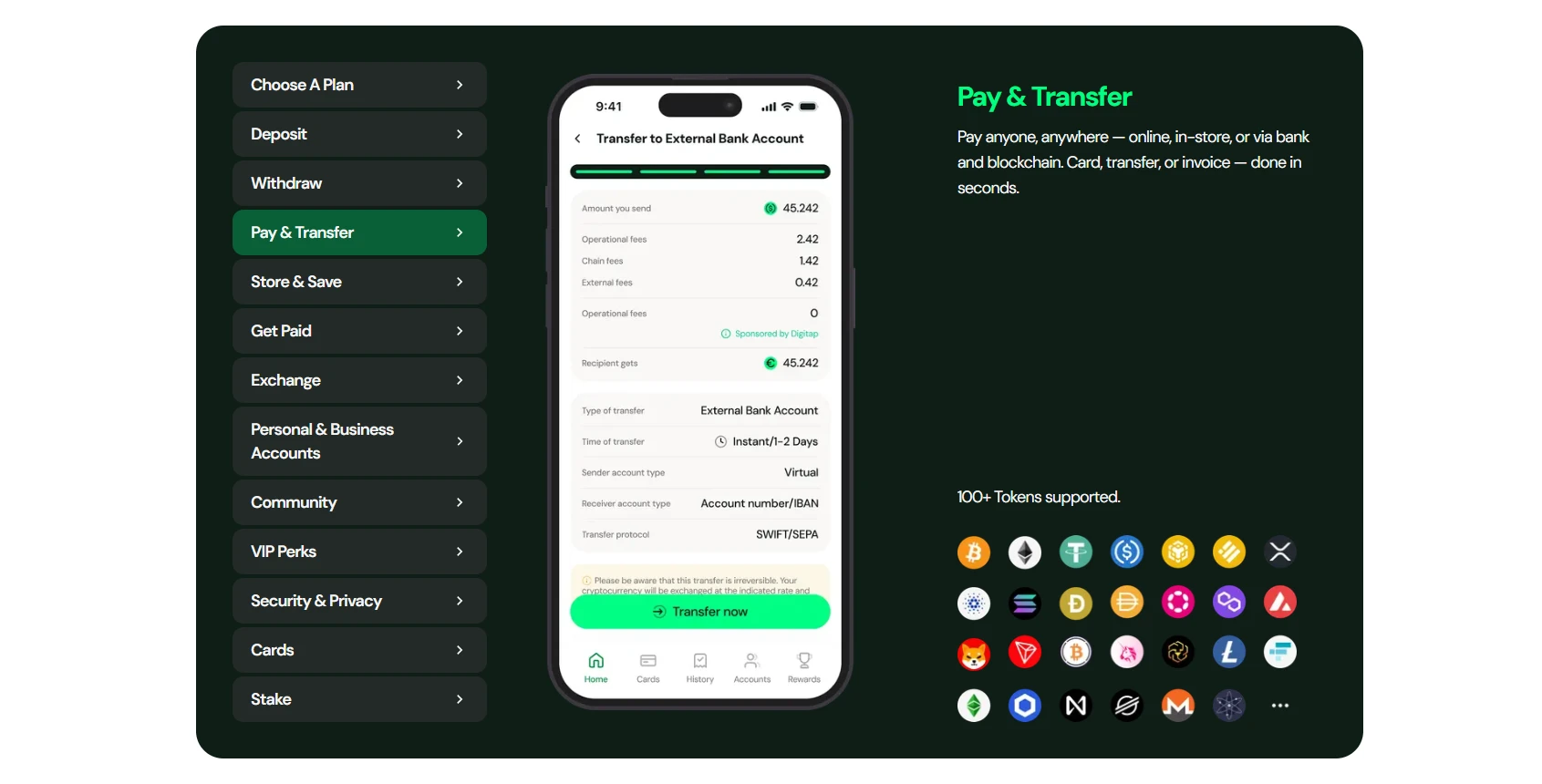 kriptovaluta átutalások