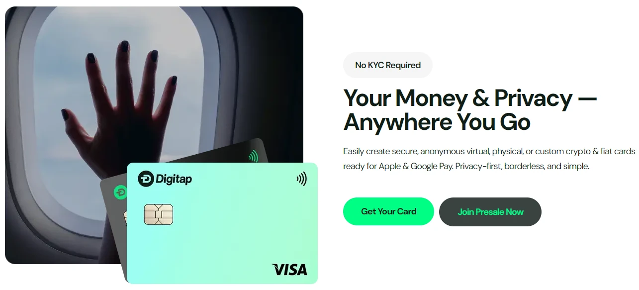 A Digitap és a Visa kártya összekapcsolódása egy kripto applikációban