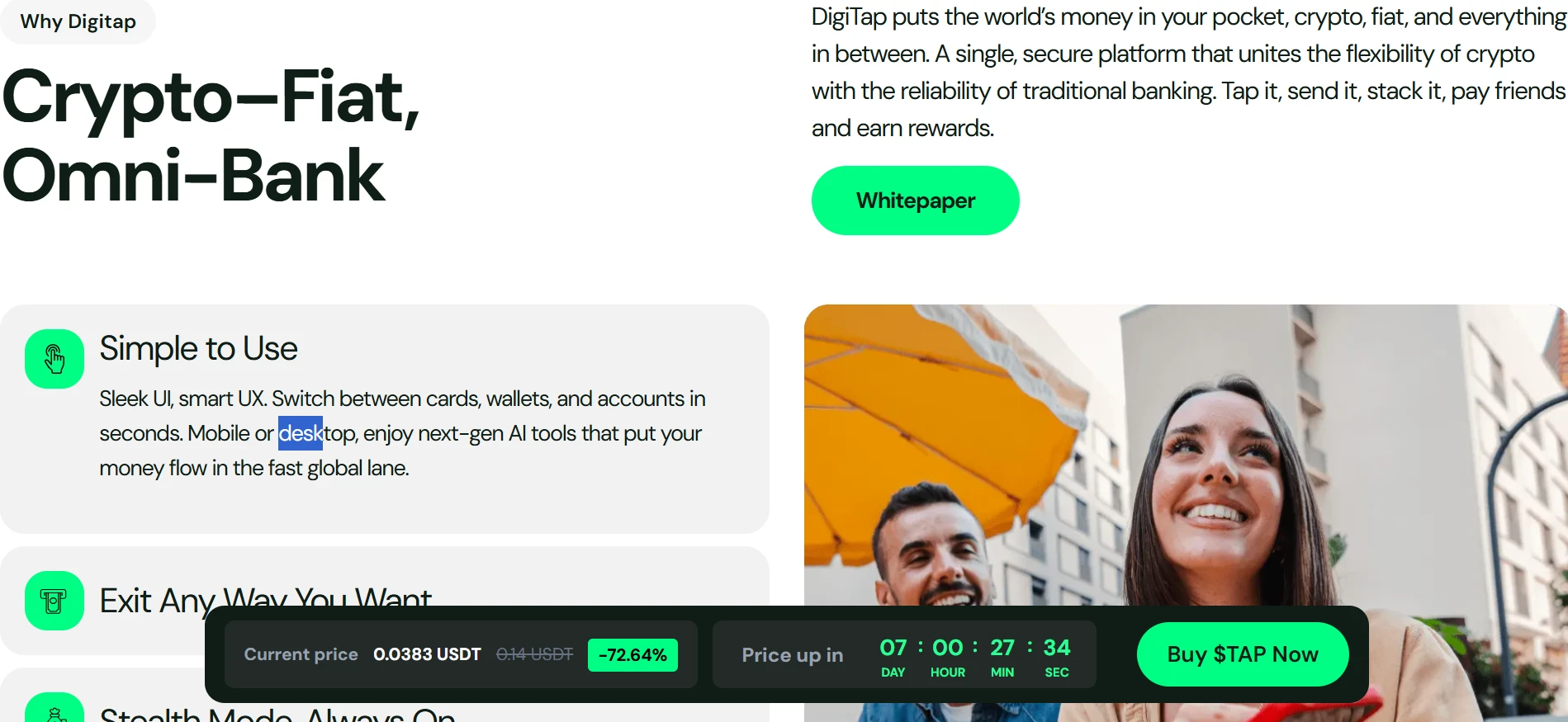 crypto-fiat omnibank applikáció