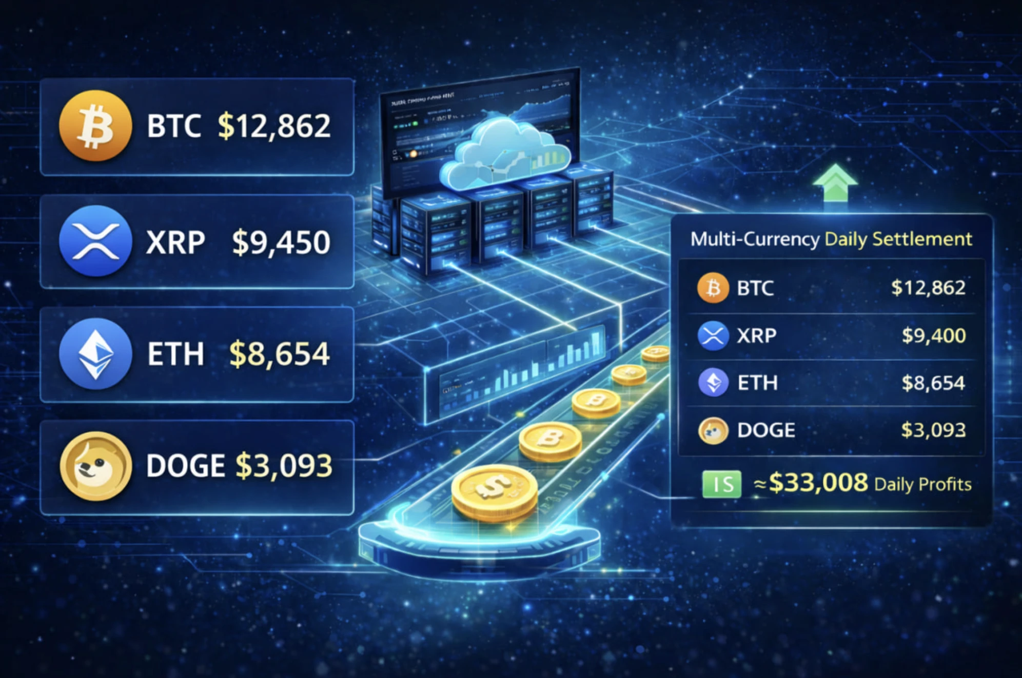 2026-ra kitekintve: hogyan biztosít napi 5 000 XRP-t a CryptoMiningFirm többdevizás felhőbányászata
