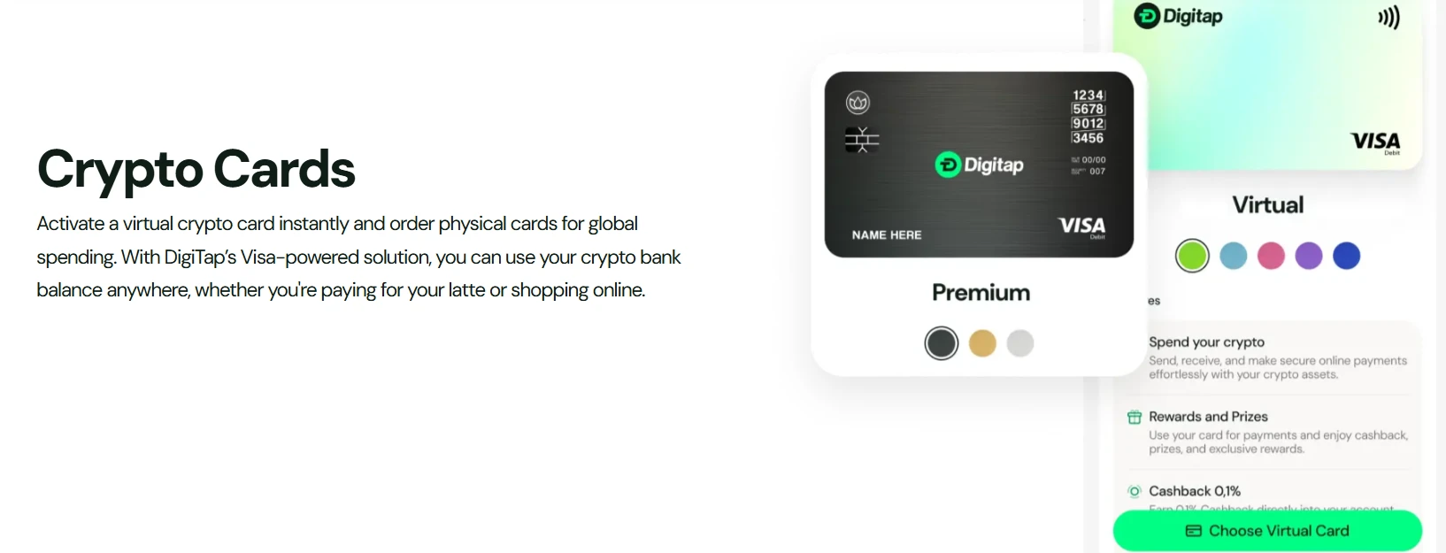 Digitap kriptovaluta kártya 