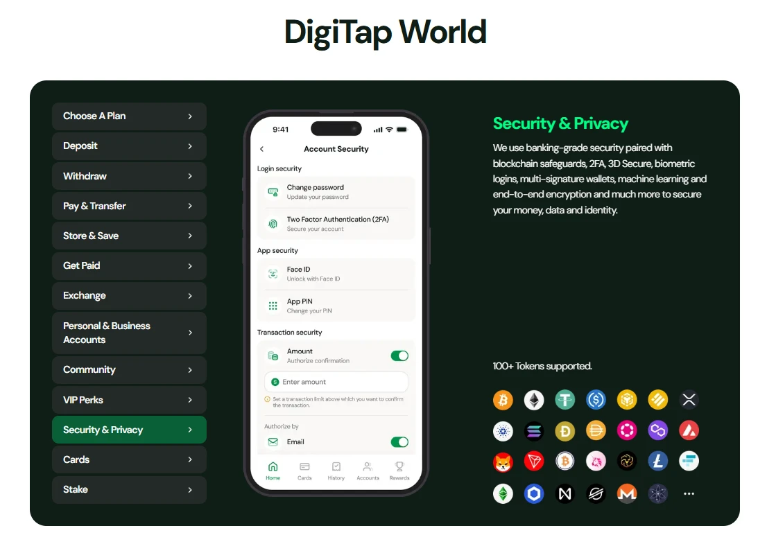 Digitap kriptovaluta projekt és applikációs rendszer