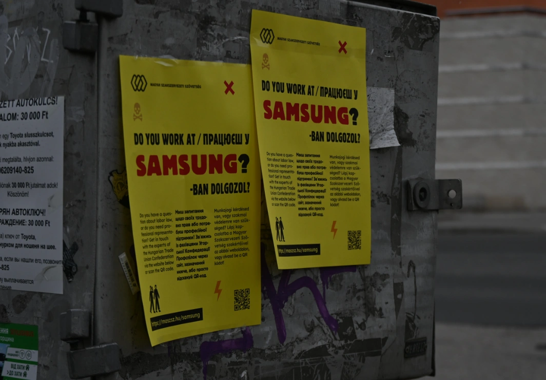 Gödi Samsung-gyár: a MASZSZ „házhoz” viszi a dolgozóknak a segélyvonal elérhetőségét