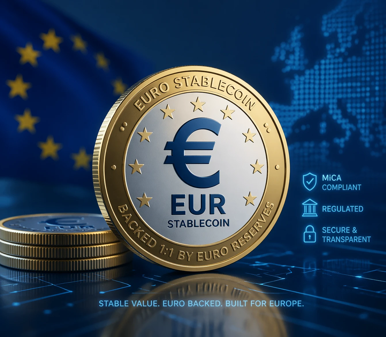 Európai bankok összefognak: jön az első nagyszabású euró stabilcoin 2026-ban