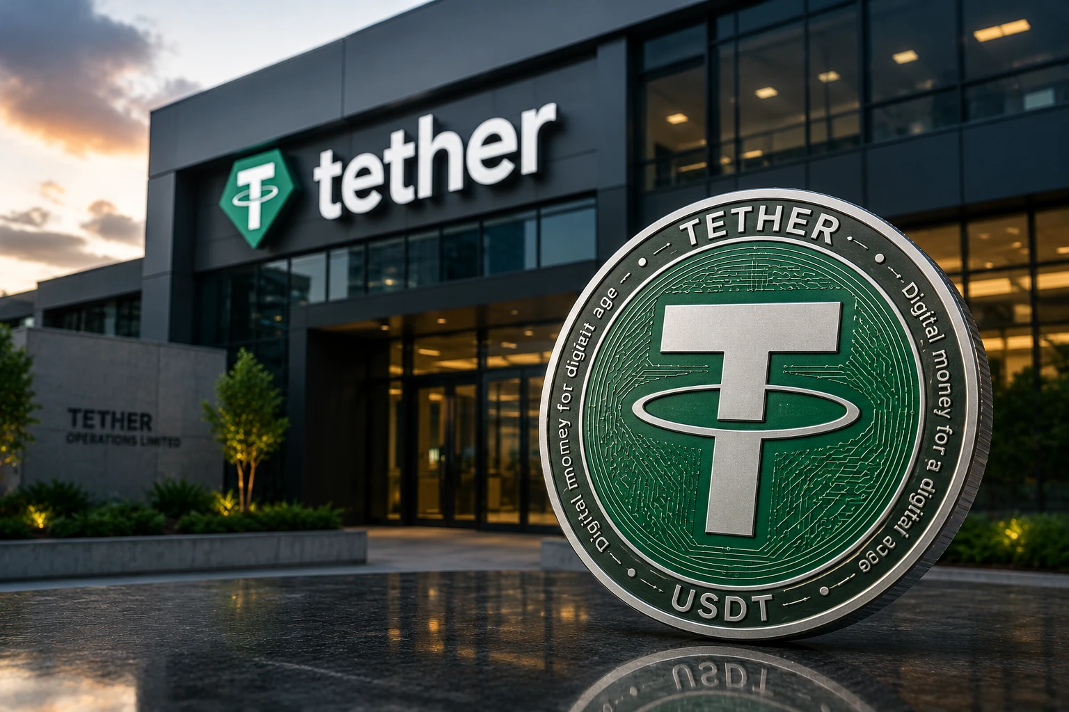 Tether az USDT stabilcoint kibocsátó vállalat.