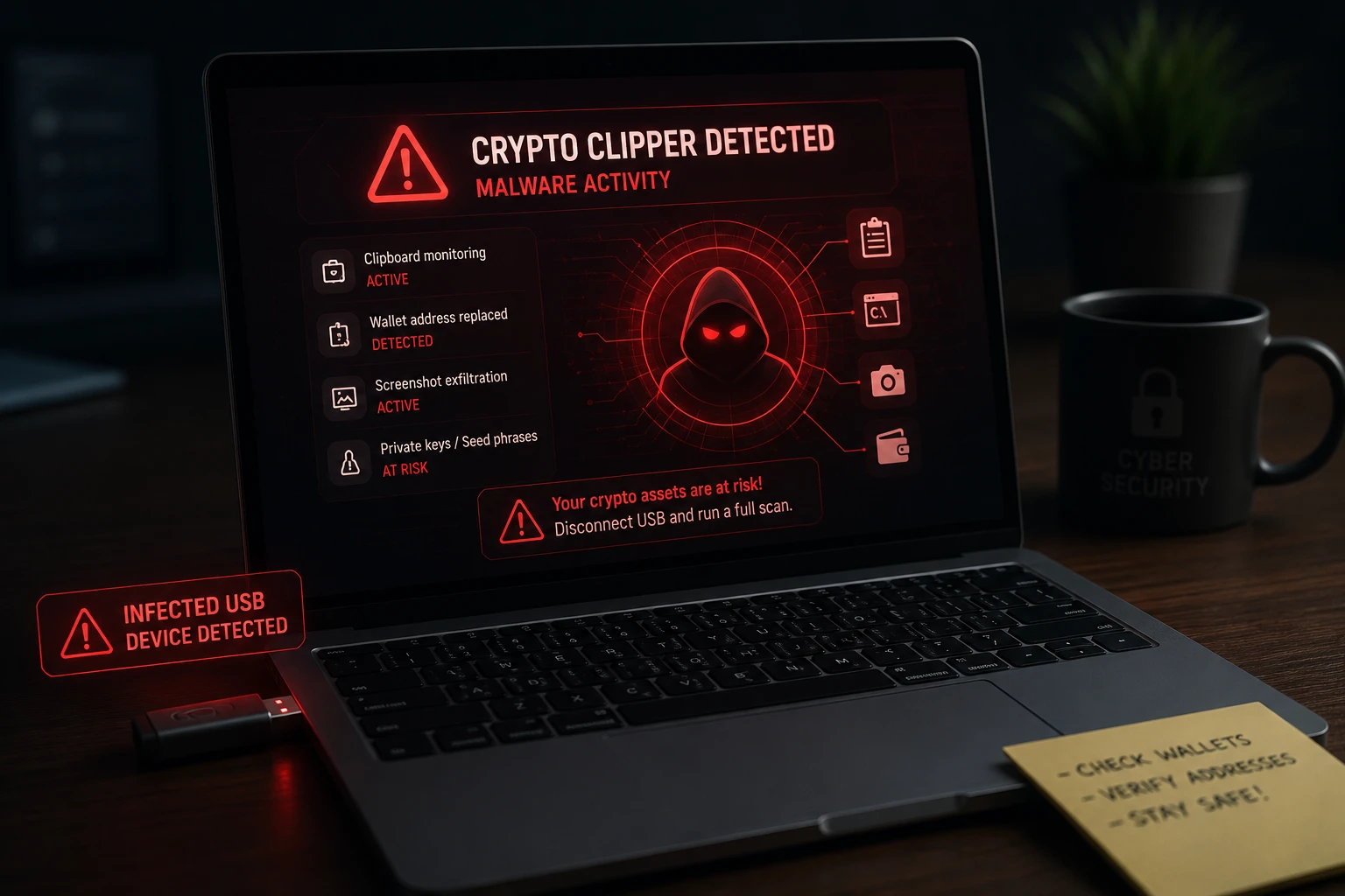 Microsoft-riasztás: USB-meghajtókon terjedő „Crypto Clipper” lopja a kriptotárcák adatait