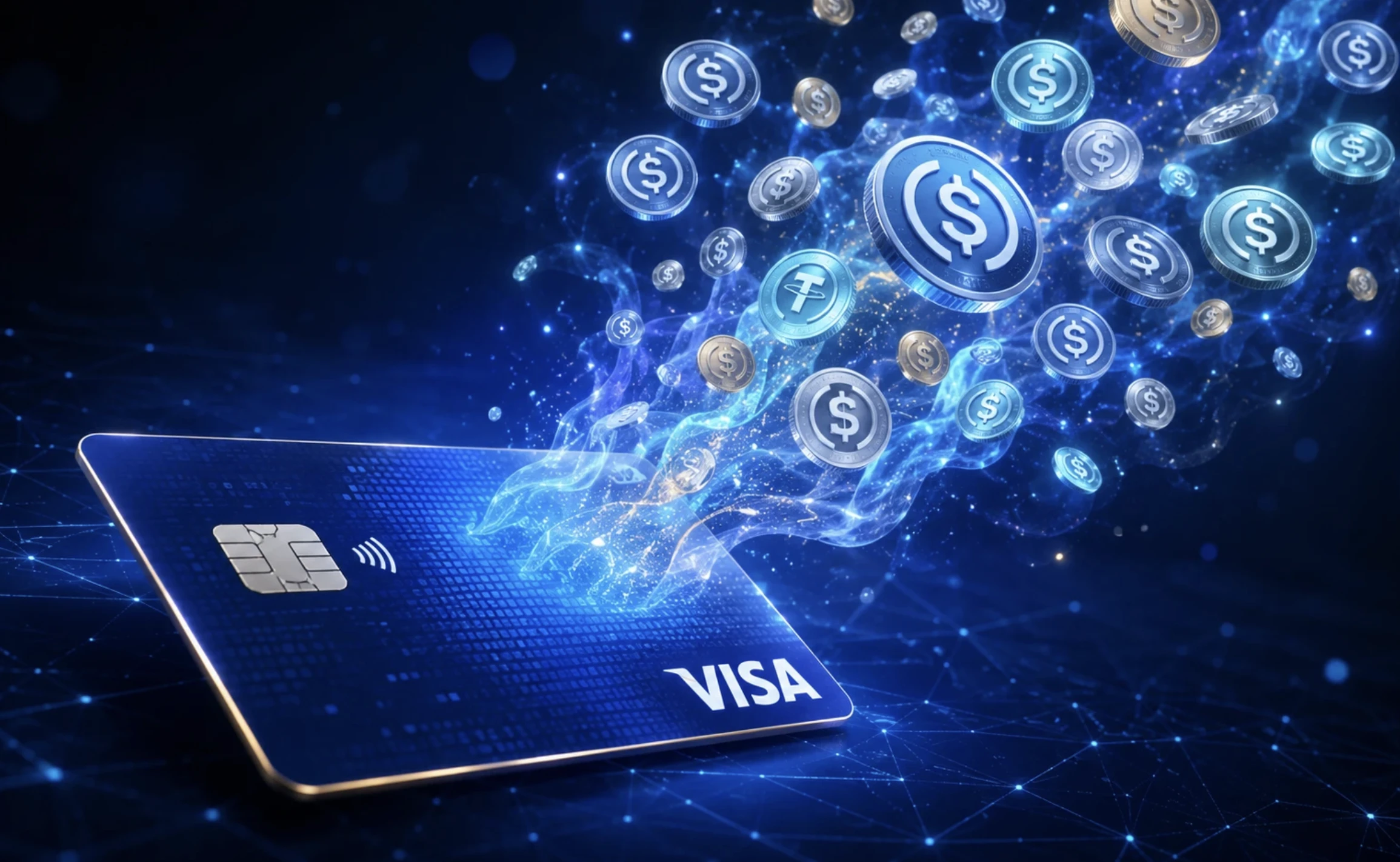 Visa kártya stabilcoinos fizetéssel.