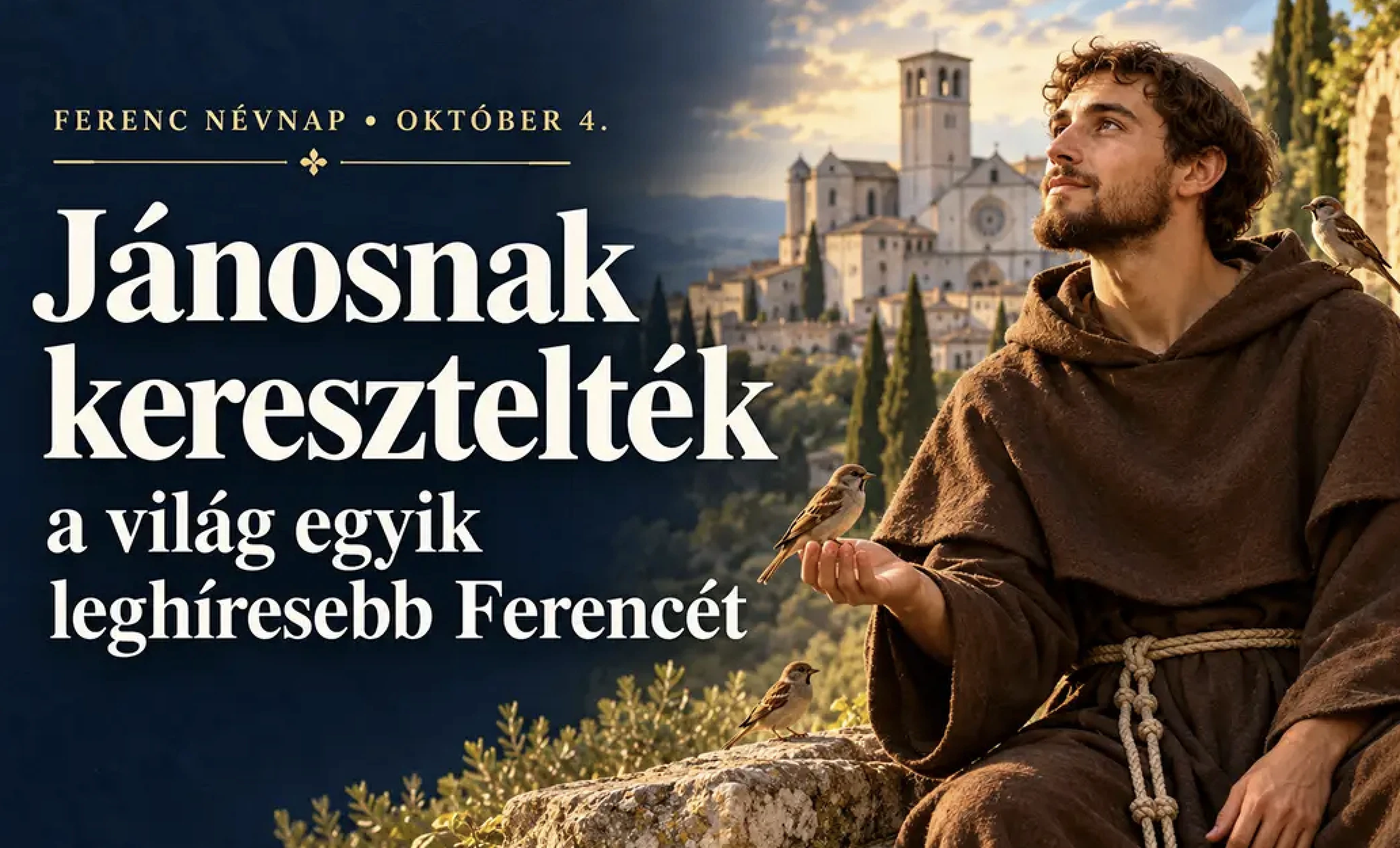 Jánosnak keresztelték a világ egyik leghíresebb Ferencét – névnapi érdekességek hétvégére