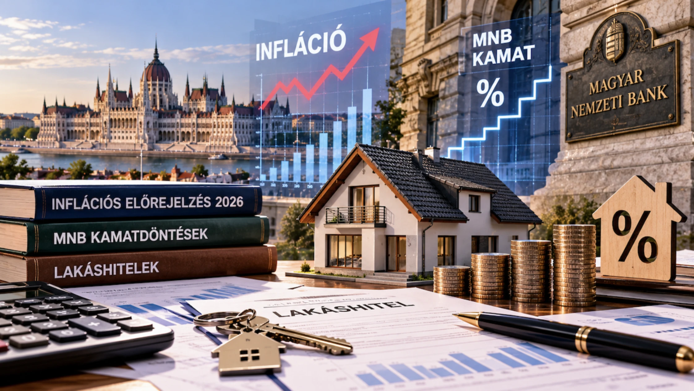Inflációs előrejelzés 2026: hogyan hatnak a MNB kamatlépések a lakáshitelekre